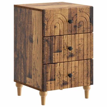 vidaXL Nachtkastje met lade Oud hout 43x 41 x 66,5 cm, Verzenden