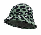 Bucket Hat Hoedje – Panterprint - Soft – One Size – Groen, Nieuw