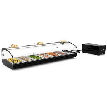 Tapasvitrine | SHARK | Zwart | 4x 1/3 GN | +2°C/+6°C |, Verzenden, Nieuw in verpakking