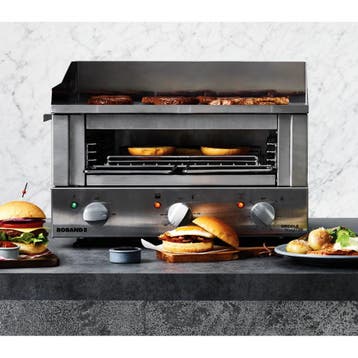 Bak-/Grillplaat + Salamander | Elektrisch | Glad Oppervlak, Zakelijke goederen, Verzenden, Nieuw in verpakking