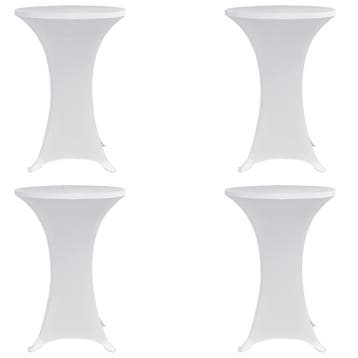 vidaXL Statafelhoes 4 st stretch Ø80 cm wit, Tuin en Terras, Verzenden, Nieuw