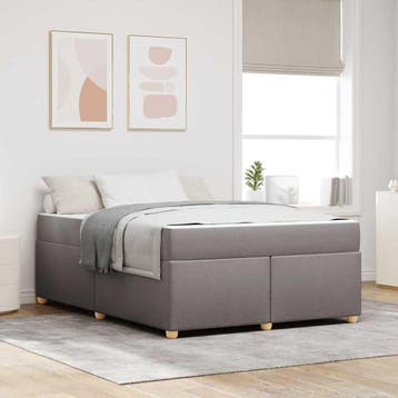 vidaXL Bedframe Taupe 140 x 200 cm Stof, Verzenden, Nieuw