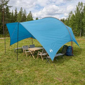 vidaXL Campingzeil waterbestendig Blauw 550 x 400 x 230 cm, Verzenden