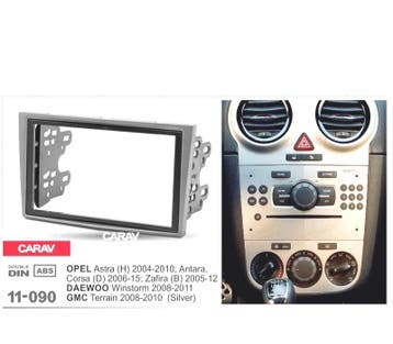 Facade Autoradio 2 Din Gris Pour Opel Astra Antara Corsa Zaf, Verzenden