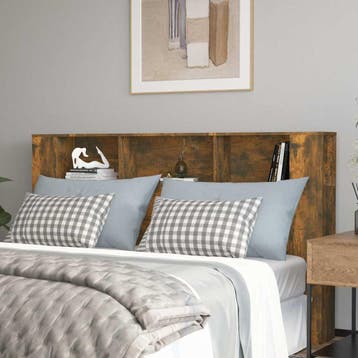 vidaXL Hoofdbordkast 180x18,5x104,5 cm gerookt eikenkleurig, Huis en Inrichting, Verzenden, Nieuw