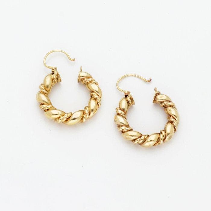 Oorbellen - 18 karaat Geel goud, Bijoux, Sacs & Beauté, Boucles d'oreilles