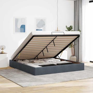 vidaXL Ottoman bedframe zonder matras 160x200 cm fluweel, Verzenden