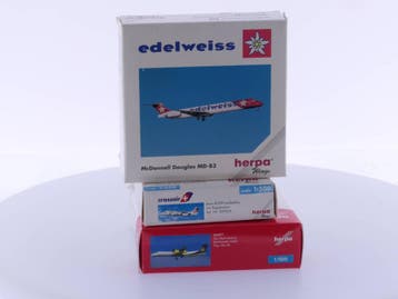 Schaal 1:500 Herpa 509626 Avro RJ100 Jumbolino, Herpa 524..., Hobby en Vrije tijd, Ophalen of Verzenden, Gebruikt
