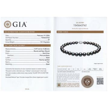 Halsketting Zilver Parel - GIA Tahich13,97-15,88 mm, Nieuw