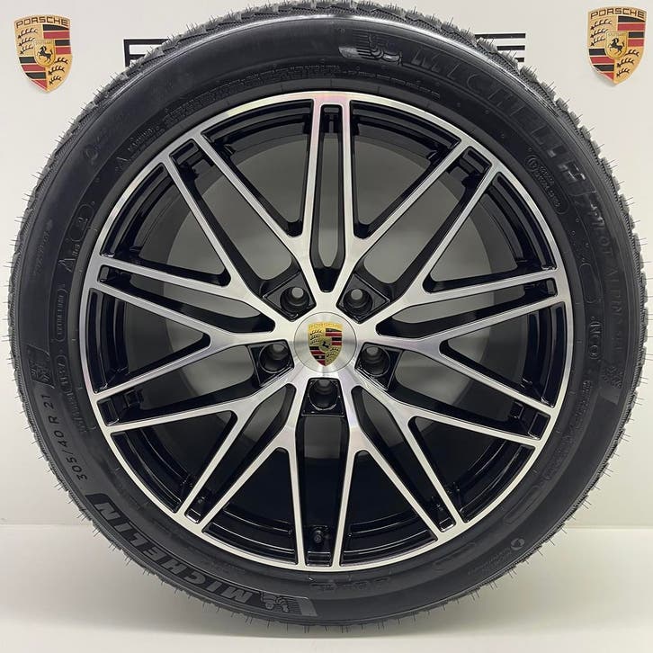 Porsche Cayenne E3 II 21inch RS Spyder zwart/alu met banden, Autos : Pièces & Accessoires, Pneus & Jantes, Enlèvement