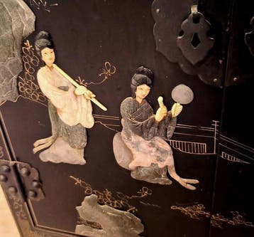 Kabinet - Elm - China - Chinees gelakt meubel (Zonder, Antiek en Kunst