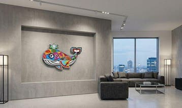 Patrycja Mroczkowska - Pop-art style whale 3D Pop Art XL