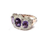 Zonder minimumprijs - Ring - 9 kt. Roségoud, Zilver Spinel -