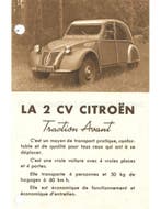 1950 CITROEN 2CV BROCHURE FRANS, Livres
