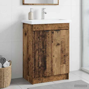 vidaXL Badkamer onder Wastafel Kast Oud hout 78,5 x 37,5 x, Verzenden, Nieuw
