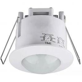 Bewegingssensor Prixa Hatron - Inbouw Rond Mat Wit - 360° De, Bricolage & Construction, Systèmes d'alarme, Verzenden