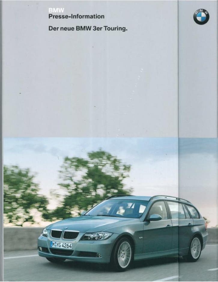 2005 BMW 3 SERIE TOURING HARDCOVER PERSMAP DUITS, Auto diversen, Handleidingen en Instructieboekjes, Ophalen of Verzenden