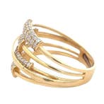 Bague tendance - 14 carats Or jaune - 0.49ct. tw. Diamant