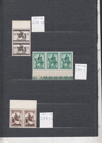 Belgique - Un lot de timbres - erreurs et petits blocs -