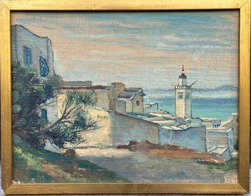 Augustin Memin (1910 - 1981) - Paysage en Tunisie - Vue de