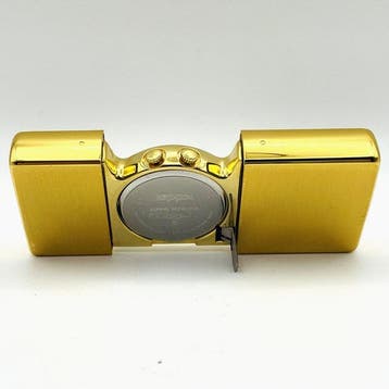 Bureauklok - Ontwerp Messing - 1990-2000 - Gold TIME TANK, Nieuw