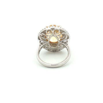 Zonder minimumprijs - Ring Zilver - 7.57ct. tw. Citrien -, Nieuw