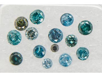 Veiling - Behandelde diamanten - Fancy blauwgroen 1,29 ct, Nieuw