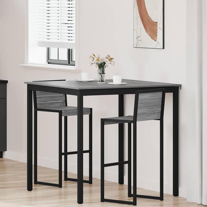 vidaXL Staande Bartafel Bewerkt hout Vierkant, Huis en Inrichting, Tafels | Eettafels, Nieuw, Verzenden