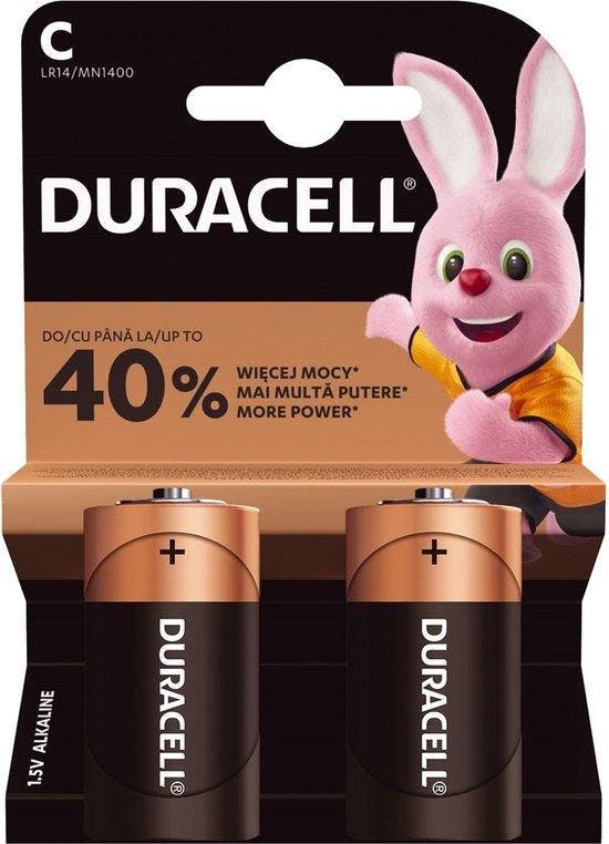 2dekans | Duracell 2 LR14 C Wegwerpbatterij Alkaline, Audio, Tv en Foto, Fotografie | Accu's en Batterijen, Ophalen of Verzenden
