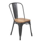 Stoelen | BISTRO | Hout/Staal | Hout (Essen) | Grijs Frame, Verzenden
