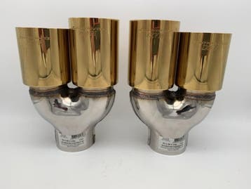 Sierstukken set gold RVS Dubbel Rond – versprongen – 2 x 76, Ophalen of Verzenden