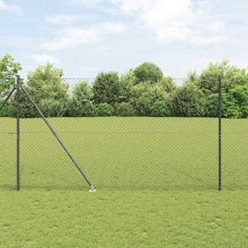 vidaXL gaashek met grondpennen 25 x 1,5 m PVC-Coated Staal, Verzenden, Nieuw