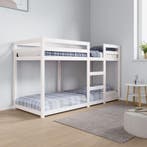 vidaXL Stapelbed 75x190 cm massief grenenhout wit, Huis en Inrichting, Slaapkamer | Bedden, Verzenden, Nieuw