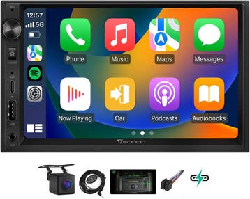 2-DIN Autoradio 7 QLED CarPlay | Retour Deal | 35% korting, Verzenden