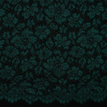 10 meter kant stof - Donkergroen - 100% polyester, Verzenden, 120 cm of meer, Kant, Groen