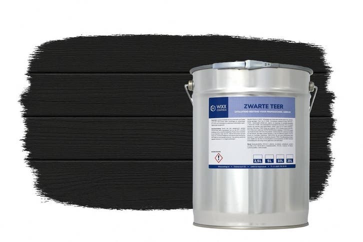 Wixx Zwarte Teer Zwart 10L, Doe-het-zelf en Bouw, Verf, Beits en Lak, Zwart, Nieuw, Verzenden