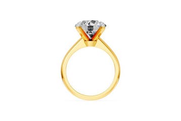 Ring - 14 karaat Geel goud - 4.90ct. tw. Diamant (Lab-grown), Nieuw