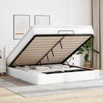 vidaXL Ottoman bed met matrassen 200x200cm kunstleer wit, Verzenden