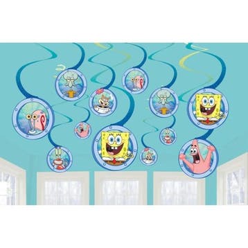 Spongebob Hangdecoratie 12st, Verzenden, Nieuw