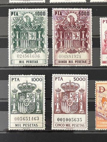 Spanje 1870/1970 - Spaanse aanklagers uit de 19e-20e eeuw., Gestempeld