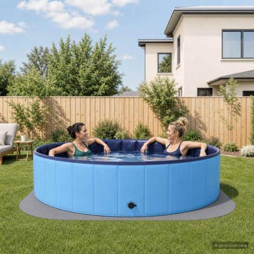 vidaXL Zwemgrondmat 25 st Ø 292 cm Rond EVA Schuim Grijs, Tuin en Terras, Verzenden, Nieuw