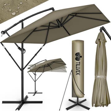 Zweefparasol - Tuinparasol - Parasol 235 cm - Met voet - Met, Verzenden, Nieuw