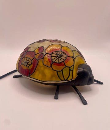 Mathias - Style Tiffany - Lampe - Verre, Métal - Coccinelle,