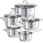 tectake Kookpottenset Bologna II 9-dlg., geschikt voor induc, Verzenden, Nieuw