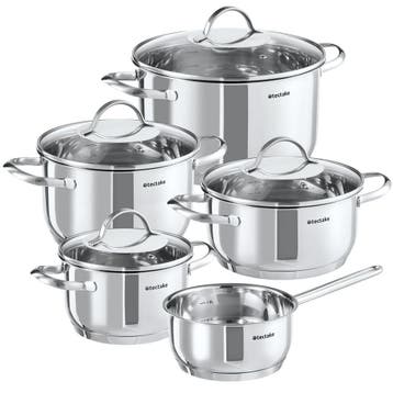 tectake Kookpottenset Bologna II 9-dlg., geschikt voor induc, Verzenden, Nieuw
