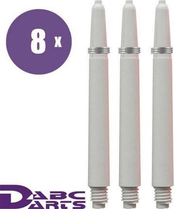 Nylon Dart Shafts Wit - 8 sets, Sport en Fitness, Darts, Ophalen of Verzenden, Nieuw, Shafts