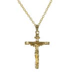 Fako Bijoux - Ketting - Kruis -30x47mm - Goudkleurig, Handtassen en Accessoires, Kettingen, Verzenden, Nieuw