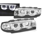 PHARES BMW SÉRIE 7 E38 94-01 ANGEL EYES FOND CHROMÉ, Verzenden