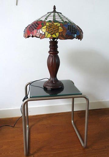 Lumi attr. - Lampe de table - Vitrail - Tiffany Style
