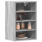 vidaXL Bovenkast Riga 40x29,5x60 cm bewerkt hout grijs, Huis en Inrichting, Verzenden, Nieuw